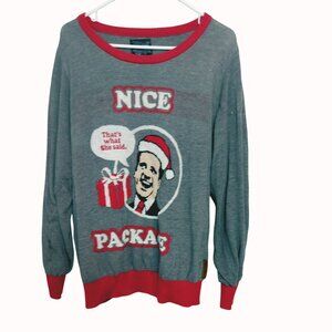 The Office Christmas Sweater XXL Grey & Red With Michael Scott Design